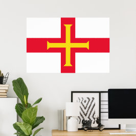 Guernsey flagga poster