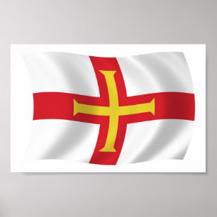 Guernsey-Flagga Poster utskrift