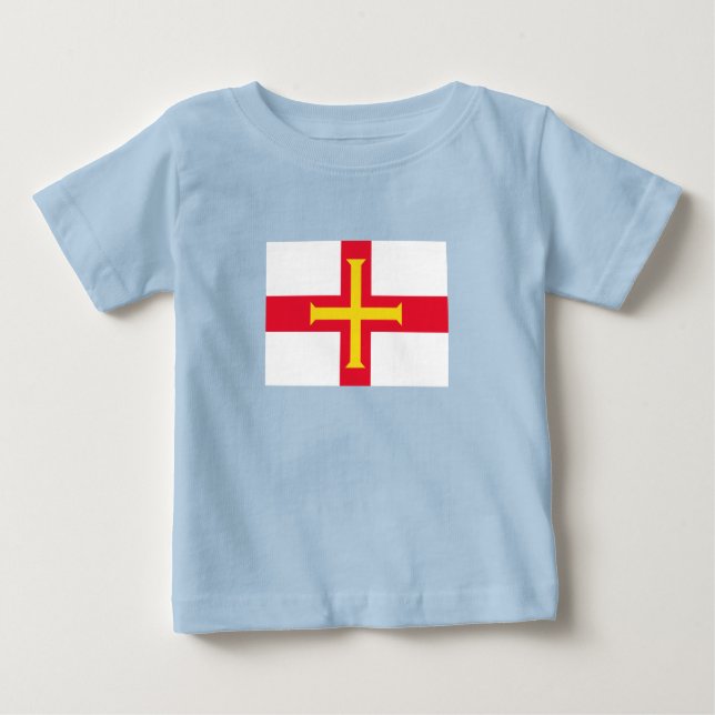Guernsey Flagga T Shirt (Framsida)