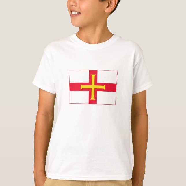 Guernsey Flagga T Shirt (Framsida)