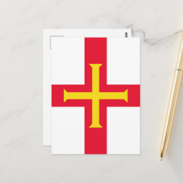 Guernsey flagga vykort