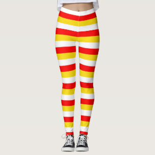 Guernsey flaggstripor röda gula vita mönster Nor Leggings