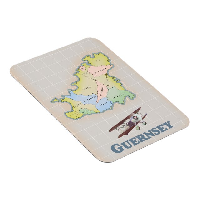 Guernsey vintage karta magnet (Högersidan)