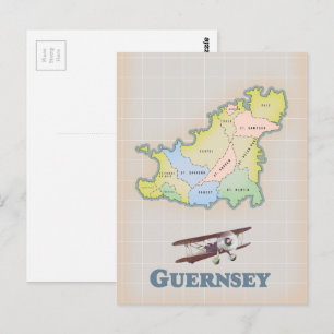 Guernsey vintage karta vykort