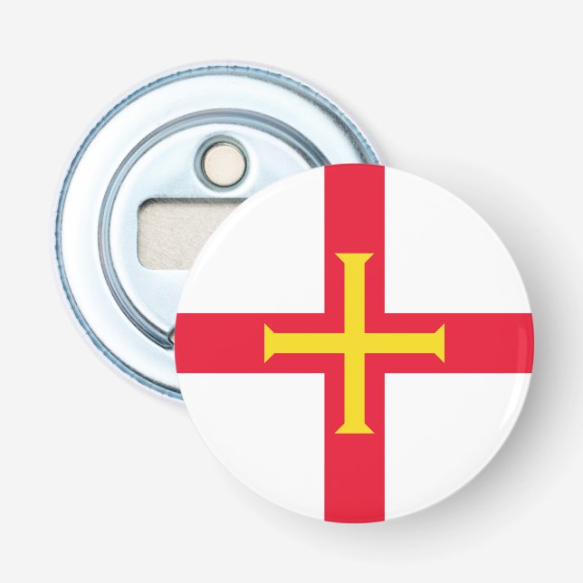 Guernseyflagga Flasköppnare (Framsidan)