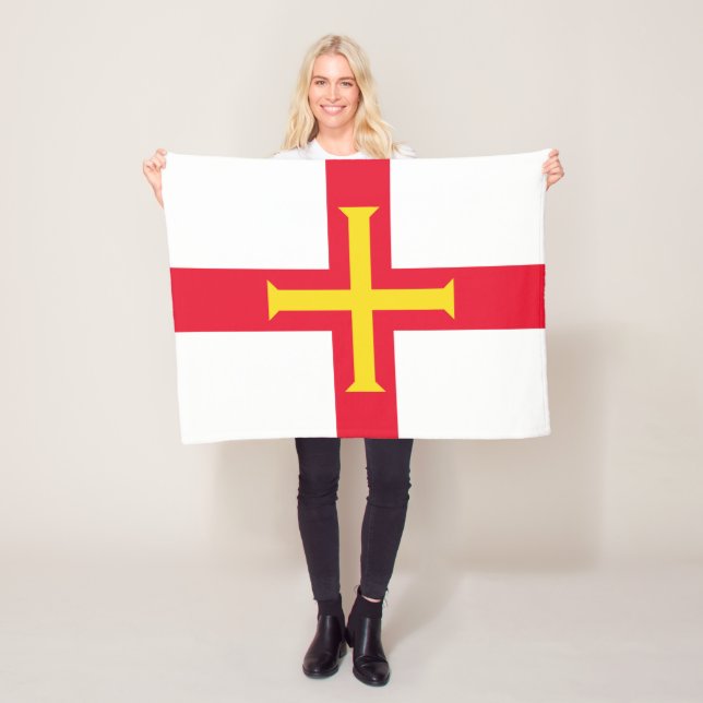 Guernseyflagga Fleecefilt (På plats)