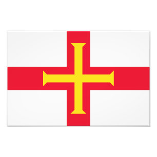 Guernseyflagga Fototryck