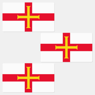 Guernseyflagga Klistermärke