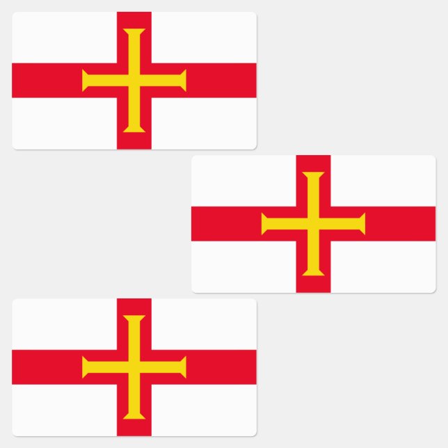 Guernseyflagga Klistermärke (Grupp)