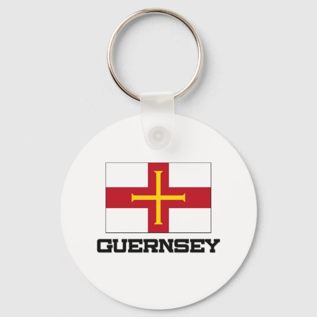 Guernseyflagga Nyckelring (Framsida)