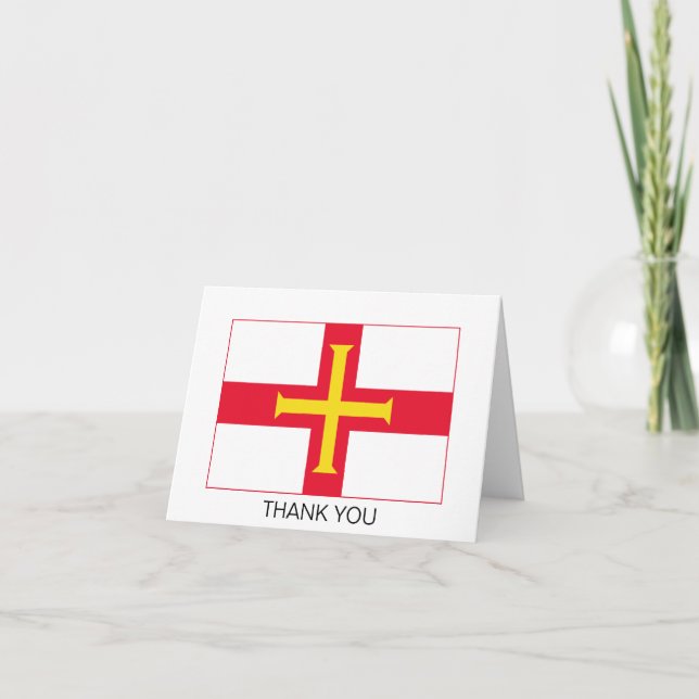 Guernseyflagga Tack Kort (Framsida)