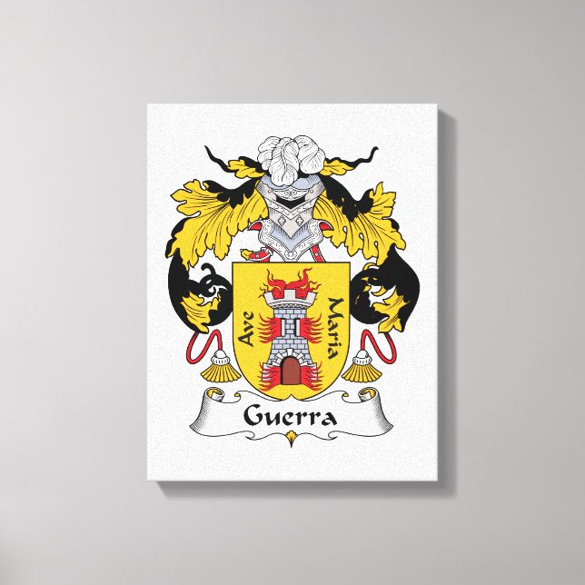 Guerra Family Crest Canvastryck (Framsida)