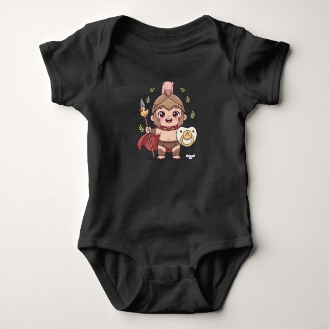 Guerrero Espartano Kawaii Be T Shirt (Framsida)