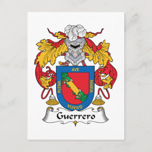 Guerrero Family Crest Vykort