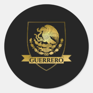Guerrero Mexico Vapensköld Runt Klistermärke