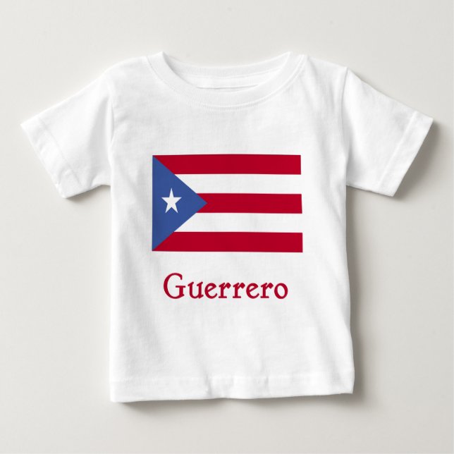 Guerrero Puerto Rican Flagga Tee Shirt (Framsida)