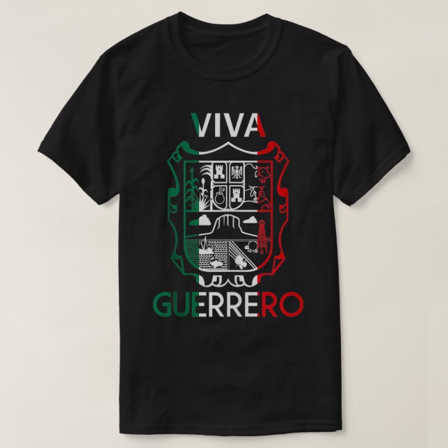 Guerrero Tamaulipas Estado De Meico Escudo Eagle A T Shirt (Design framsida)