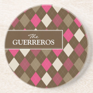Guerreros Rosa/Choklad Achterbahn Underlägg Sandsten