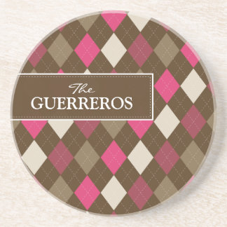 Guerreros Rosa/Choklad Achterbahn Underlägg Sandsten