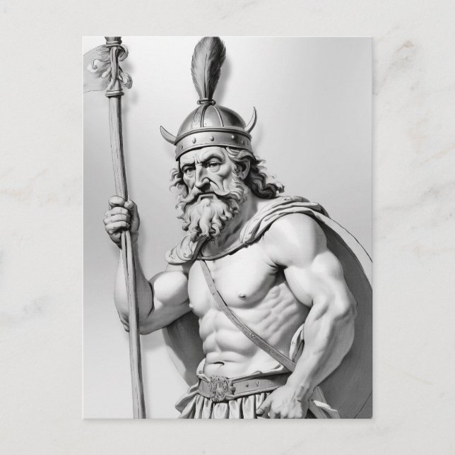 Guerrier viking.  vykort (Framsida)