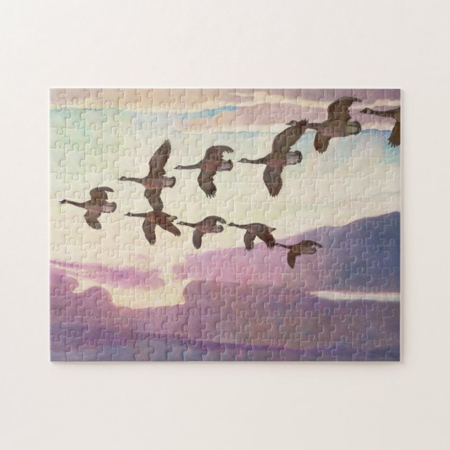 Guese i Vår från Newell Convers Wyeth Pussel (Horisontell)