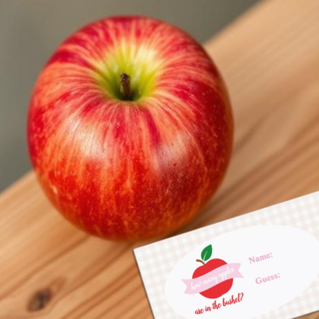 Guess How Many Apples Girls Birthday Game Tilläggskort (Skapare uppladdad)