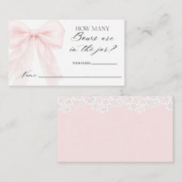 guess how many bows Girl Modern Baby Shower  Tilläggskort
