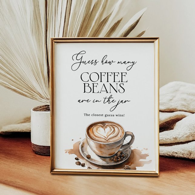 Guess How Many Coffee Beans Party Game Poster (Skapare uppladdad)