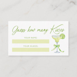 Guess How Many Kisses Bridal Shower Game Card Tilläggskort