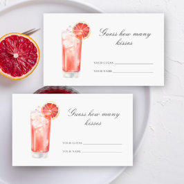 Guess how many kisses Cocktail bridal shower Tilläggskort