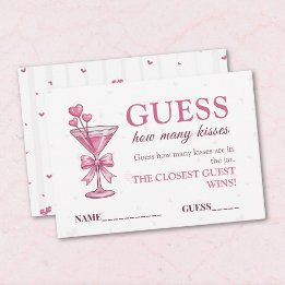Guess How Many Kisses Game Card A Tiny Bit Engaged Tilläggskort