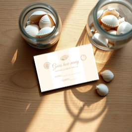 Guess How Many Seashells Bridal Shower Tilläggskort