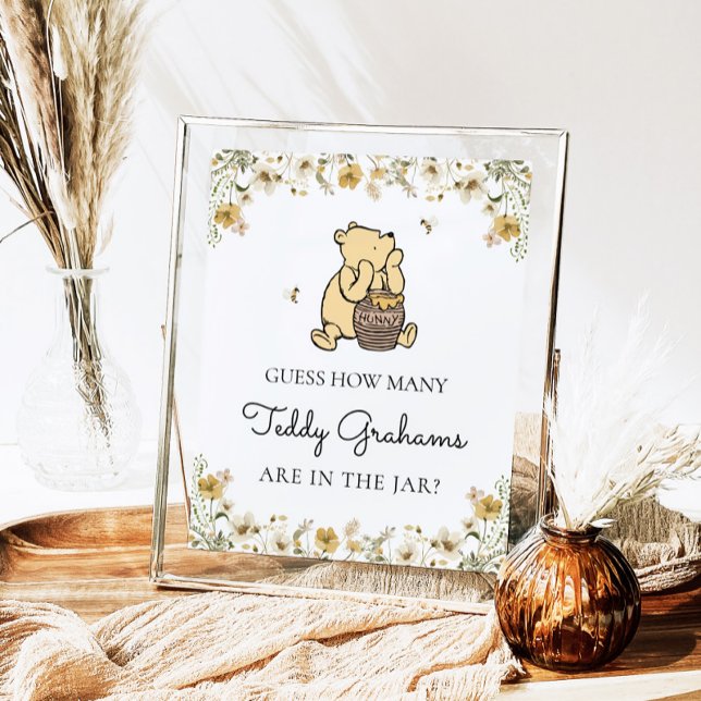 Guess How Many Teddy Bears Baby Shower Game Sign Poster (Skapare uppladdad)