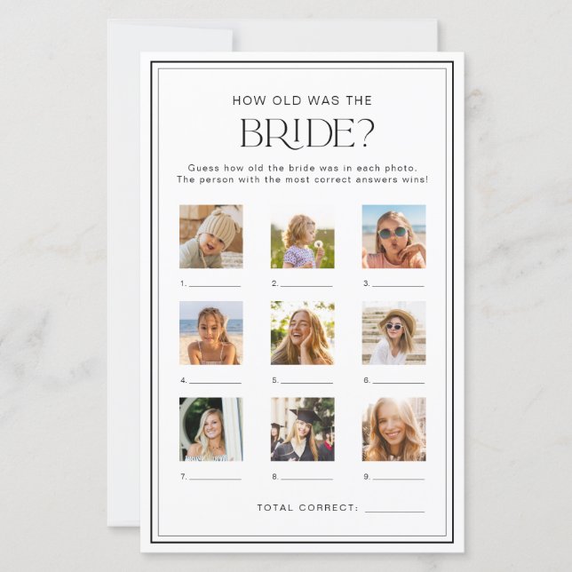 Guess How Old Was The Bride Photo Game (Framsida)