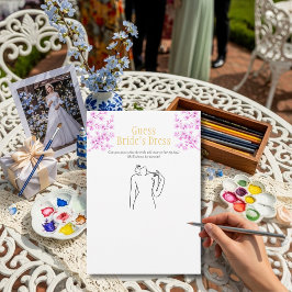 Guess the Dress Bridal Shower Pink game Inbjudningar