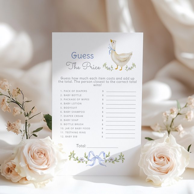 Guess the price Blue Goose baby shower game (Skapare uppladdad)