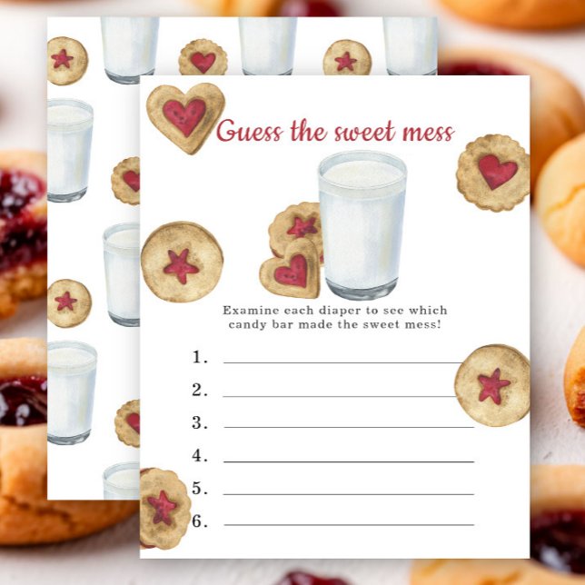 Guess the sweet mess Milk & Cookie jam Baby shower (Skapare uppladdad)