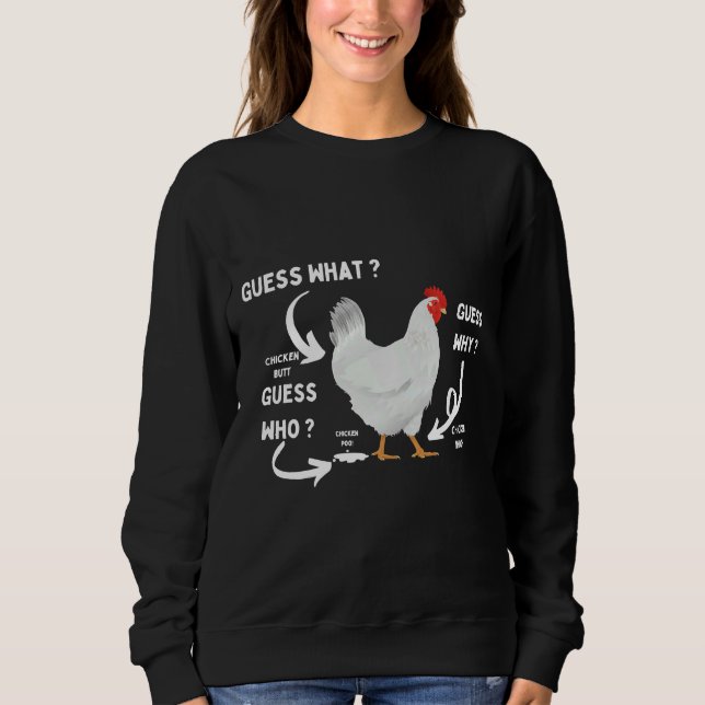 Guess What Chicken Butt Chicken Lover   T Shirt (Framsida)