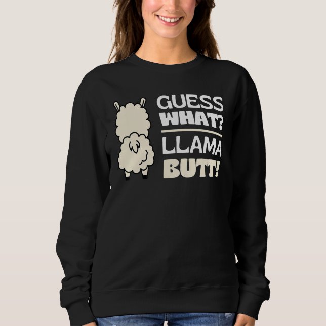 Guess What Llama Butt Dancing Booty Shaking Llamas T Shirt (Framsida)