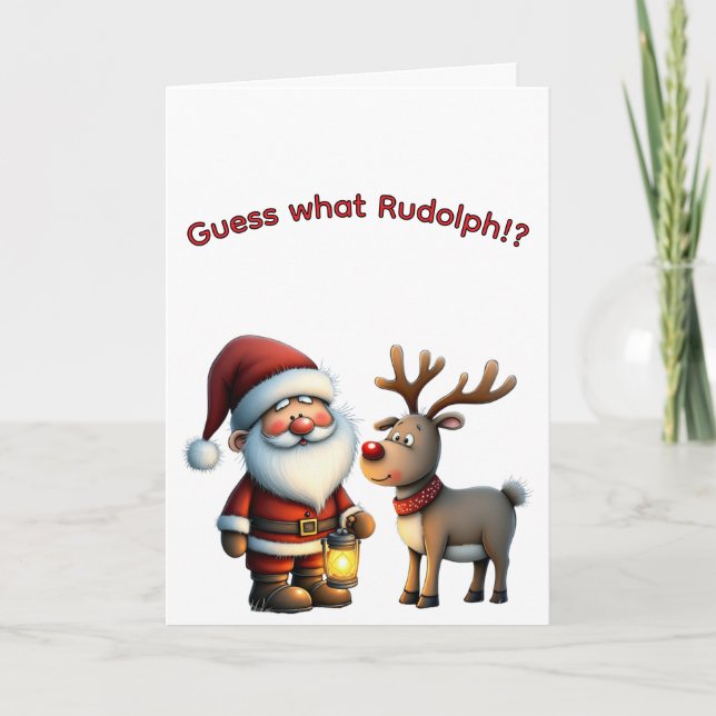 Guess What, Rudolph? Kort (Framsida)