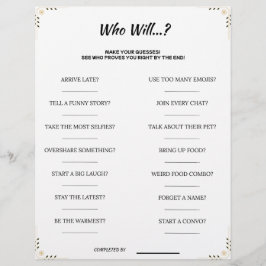 Guess Who Game – Funny & Cute Printable Party Acti Brevhuvud