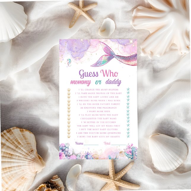 Guess Who Mommy Daddy Mermaid Game (Skapare uppladdad)