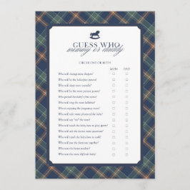 Guess Who Mommy or Daddy Baby Shower Game  Rådkort