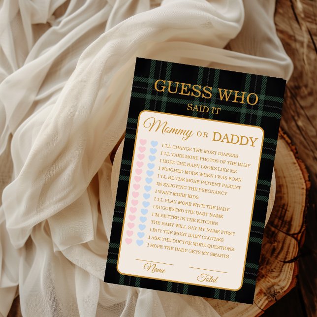 Guess Who Mommy or Daddy Game Card Teddy Bear (Skapare uppladdad)