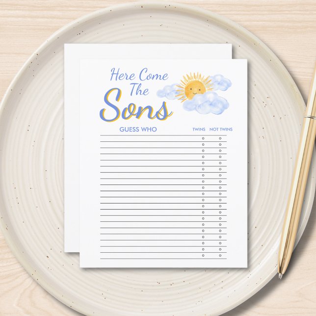 Guess Who Twins Boys Baby Shower Game (Skapare uppladdad)