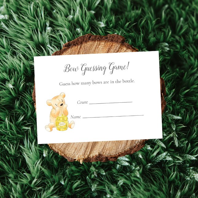 Guessing Count Game Boy Nalle and Bee Tilläggskort (Skapare uppladdad)