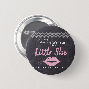 "Guessing flicka" - "Little she" Gender Reveal Knapp