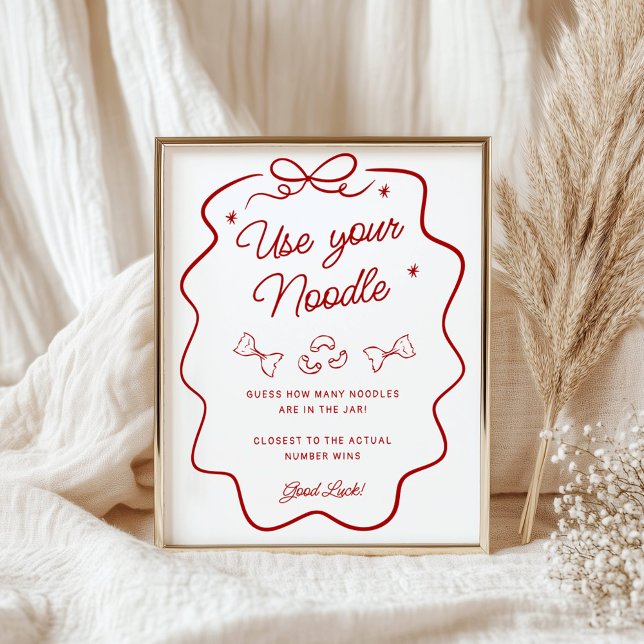 Guessing Game, That's Amore Red Doodle, Small Sign Poster (Skapare uppladdad)