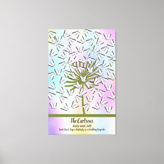 Guest Bok Alternative with Butterflies Canvastryck (Framsida)