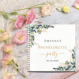 Guest bok bachelorette Party eucalyptus greenery